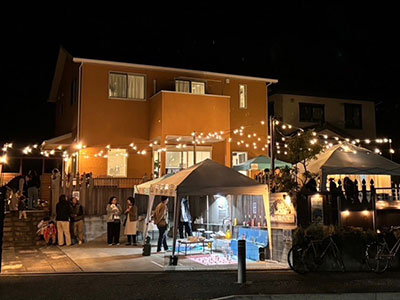 夜会　縁日　犬と参加